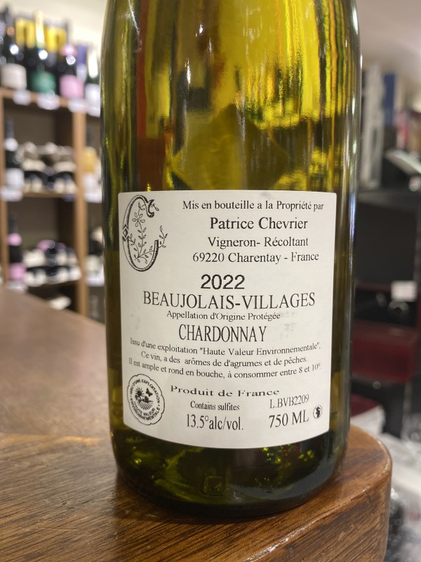 Beaujolais-Villages blanc, un 100%  Chardonnay tout en élégance !